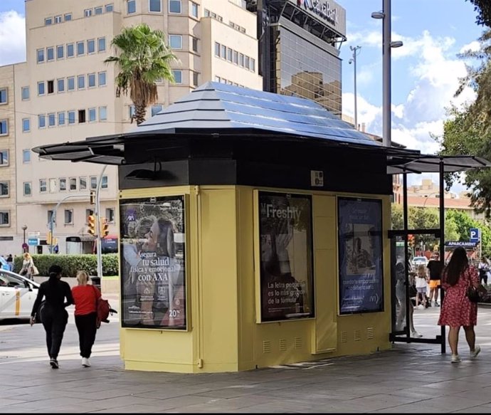 Uno de los nuevos quioscos del centro de Palma.