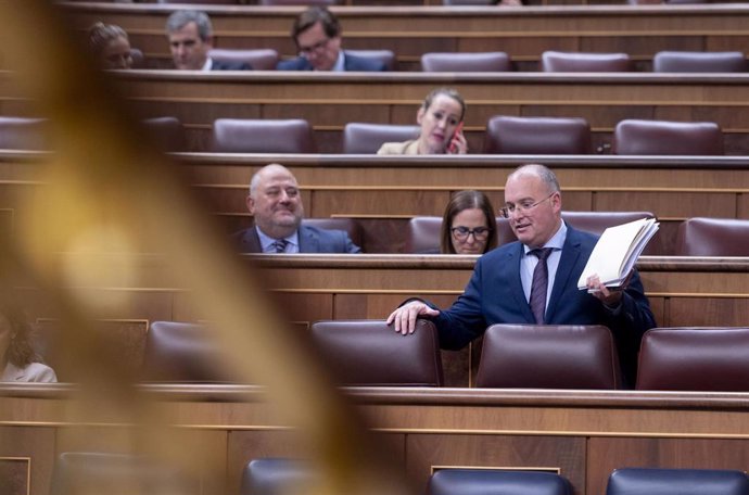 El portavoz del PP en el Congreso, Miguel Tellado, en el Congreso de los Diputados, a 22 de octubre de 2024, en Madrid (España). 