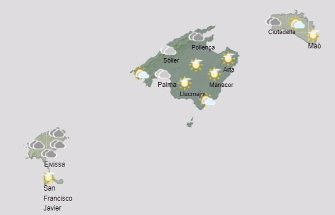 El tiempo hoy, jueves 24 de octubre en Baleares.