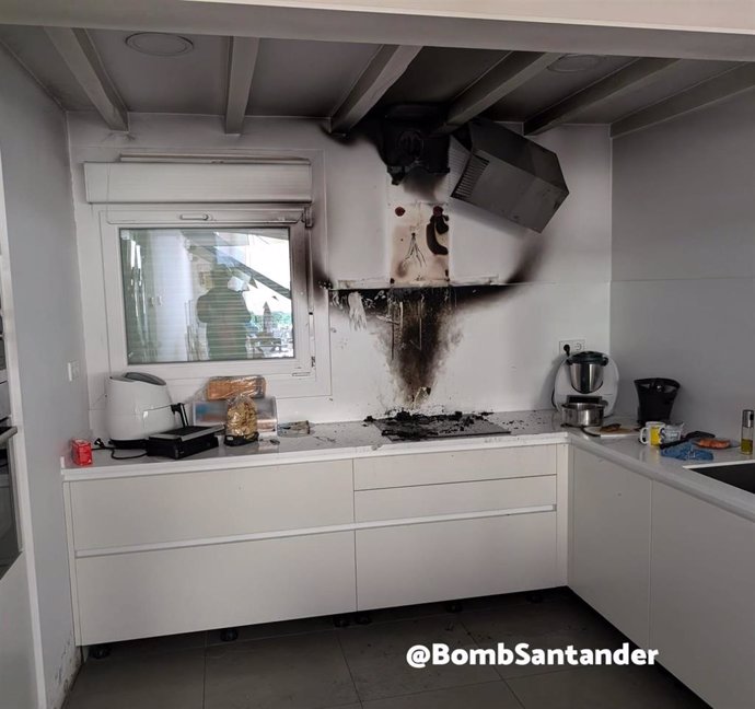 Foto de la cocina incendiada