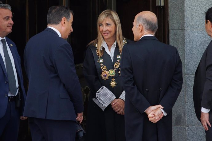 Archivo - La nueva presidenta del Tribunal Supremo y del Consejo General del Poder Judicial, Isabel Perelló,  en la apertura del año judicial 2024/2025.