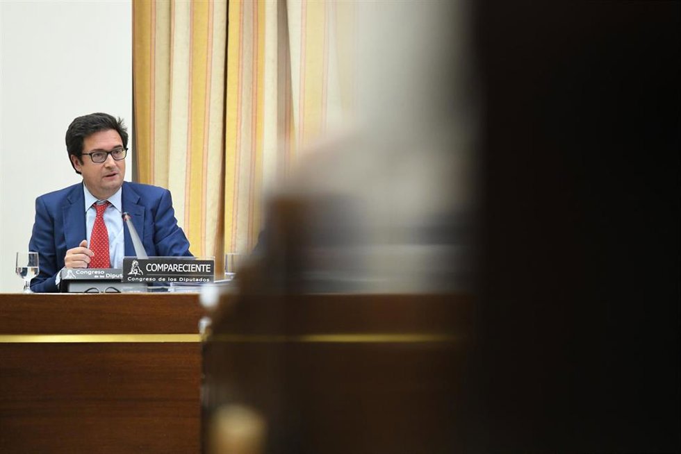 Archivo - El exdirector del Gabinete del Presidente del Gobierno, Óscar López Águeda, cuando compareció en la Comisión Mixta de Seguridad Nacional