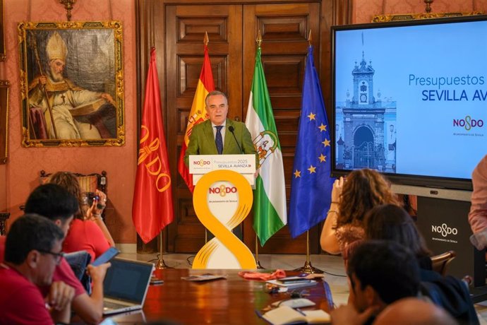 El delegado de Hacienda, en la presentación del proyecto del Presupuesto de 2025.