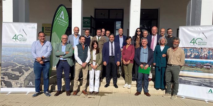 Los miembros del Patronato del Paraje Natural y de la Reserva de la Biosfera Marismas del Odiel.