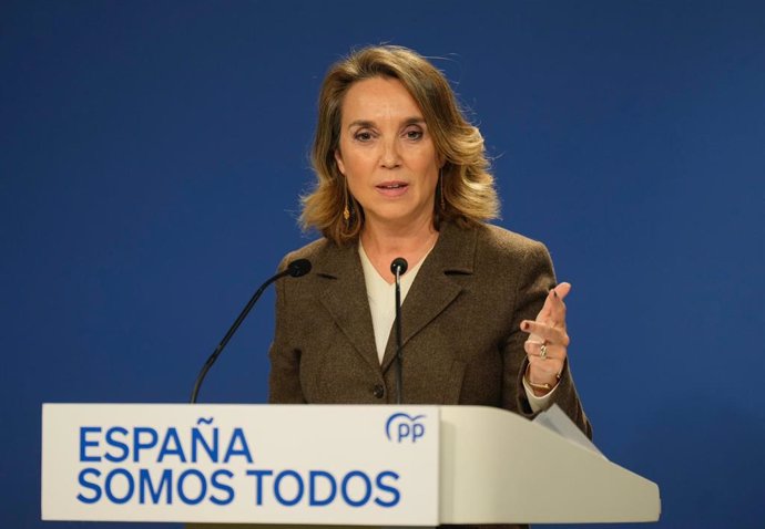 La secretaria general del PP, Cuca Gamarra. 