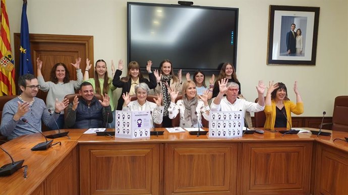 Presentación del proyecto 'Signoinclusión' en la sede de la Diputación de Teruel.