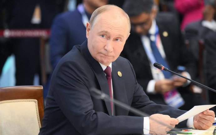 October 23, 2024, Kazan, Tatarstan Republic, Russia: Russian President Vladimir Putin, delivers remarks during a limited attendance meeting of BRICS leaders during the 16th BRICS summit at the Kazan Kremlin, October 23, 2024 in Kazan, Tatarstan, Russia.