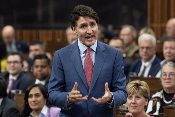 October 23, 2024, Ottawa, On, Canada: Prime Minister Justin Trudeau rises during Question Period, in Ottawa, Wednesday, Oct. 23, 2024.