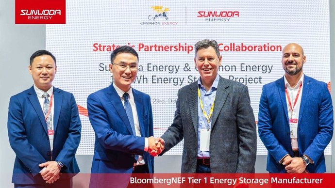 Sunwoda Energy and Gryphon Energy Forge Partnership for 1.6 GWh Energy Storage Project in Australia