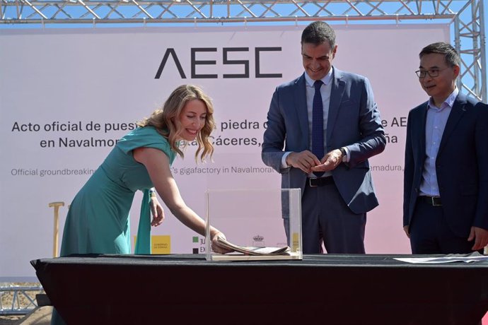 María Guardiola y Pedro Sánchez, en una foto de archivo