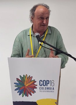 El secretario de Transición Ecológica de la Generalitat, Jordi Sargatal, durante su intervención en Cali (Colombia)