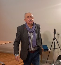 El secretario general de UGT, Pepe Álvarez, en Logroño