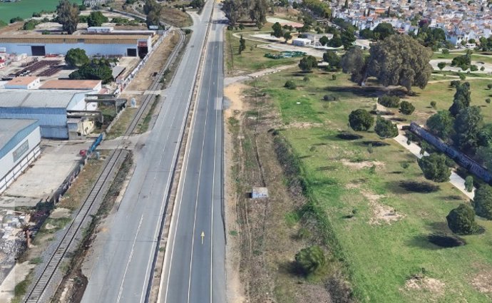 Vista aérea de la avenida de Las Razas.