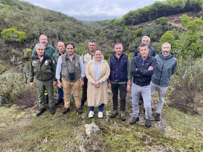 Imagen de la visita a la finca Puerto Moral de Aroche (Huelva).