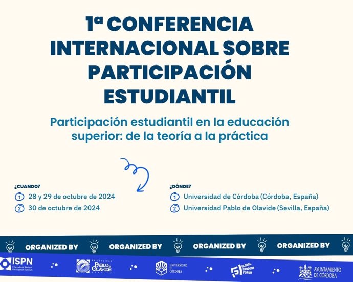 Imagen promocional de la 1ª Conferencia Internacional sobre Participación Estdiantil.