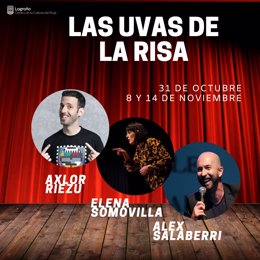 'Las Uvas De La Risa' Vuelven Al Centro De La Cultura Del Rioja Con Tres Espectáculos Que Combinan Vino Y Humor