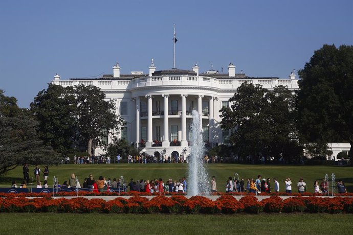 October 12, 2024, Washington, D.C, California, U.S: The public attend a fall White House Garden Tour on a sunny, fall day. President Joe Biden and First Lady Jill Biden continued the tradition of welcoming members of the public to tour the White House gar