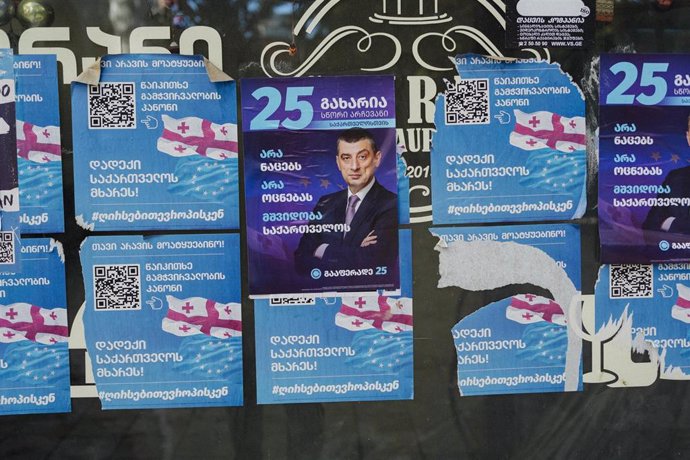 Archivo.- Carteles electorales en Georgia.