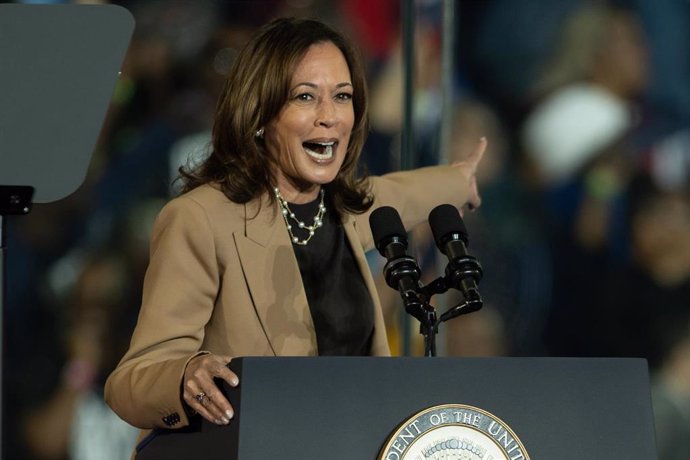  La vice presidenta del Gobierno y candidata demócrata a la Casa Blanca, Kamala Harris.