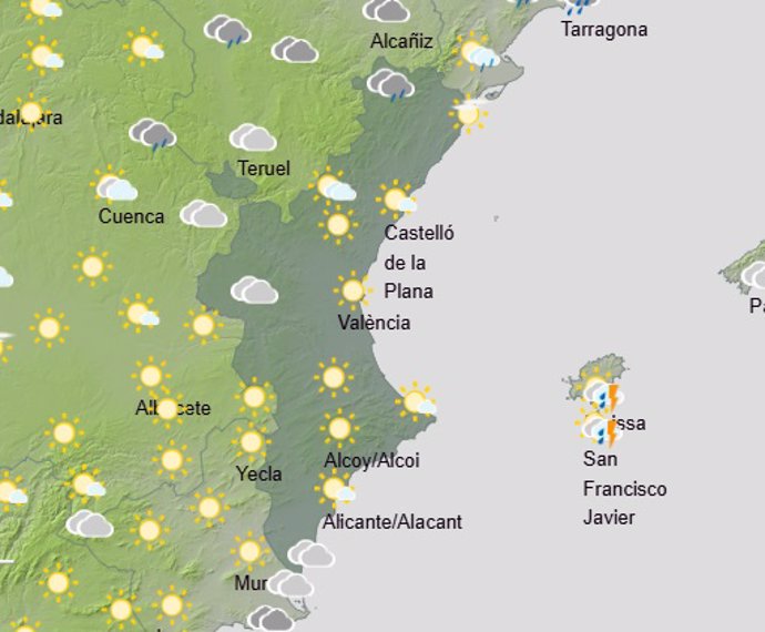 Predicción meteorológica para este sábado, 26 de octubre