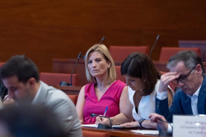 Archivo - La vicepresidenta primera del Parlament, Raquel Sans (2i), y la portavoz de Esquerra Republicana en el Parlament de Catalunya, Marta Vilalta (2d)