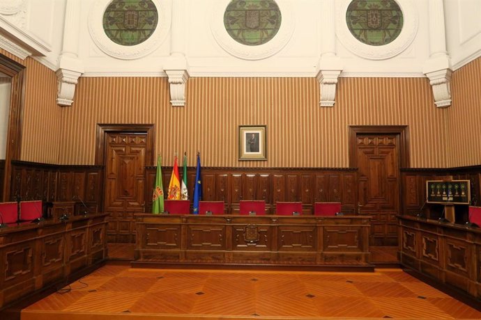 Salón de plenos de la Diputación Provincial de Jaén.