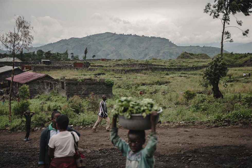 Archivo - Imagen de archivo de desplazados por la guerra en Kivu Norte