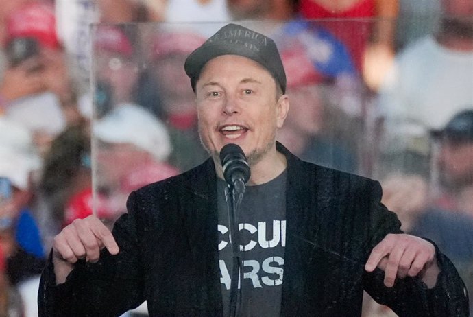 October 5, 2024, Butler, Pennsylvania, USA: ELON MUSK speaks at a rally in Butler during a Trump Rally a month before the US election at a rally in Butler, Pennsylvania, the site of a July 2024 assassination attempt.