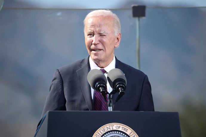 El presidente estadounidense, Joe Biden, en Laveen, Arizona