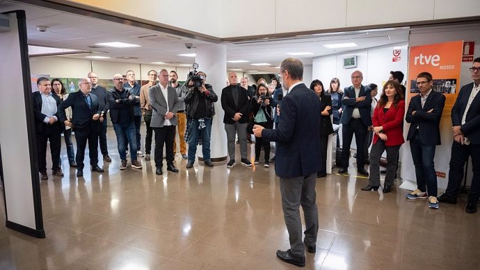 El director de RTVE Catalunya, Esteve Crespo, en la presentación