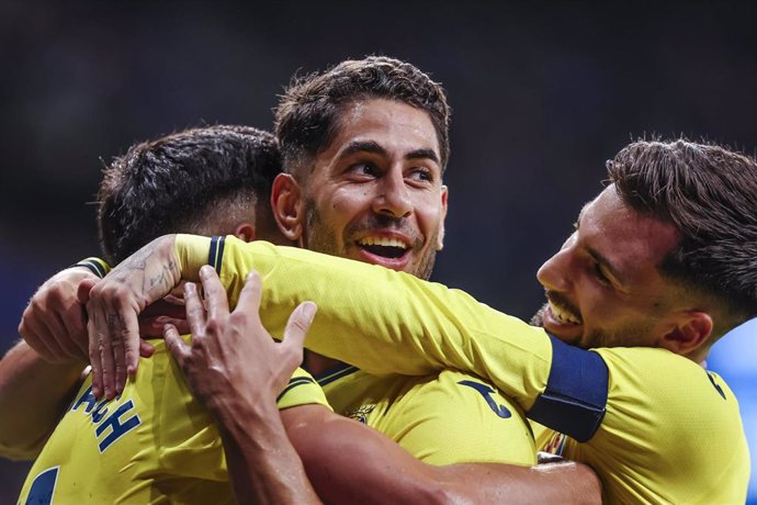 Ayoze Pérez celebra un gol con el Villarreal.