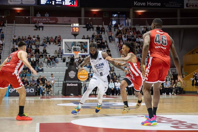 Howard Sant-Roos, en un partido con el UCAM Murcia.