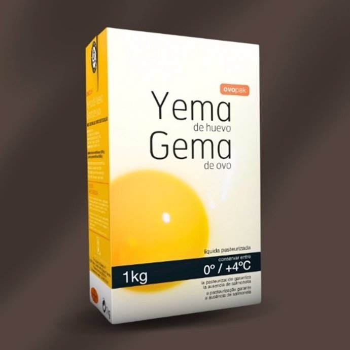 Producto yema líquida homogeneizada de la marca Ovopack.