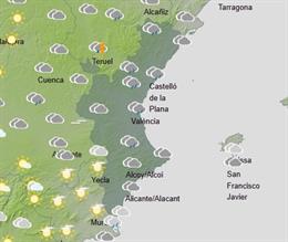 Predicción meteorológica para este domingo, 27 de octubre