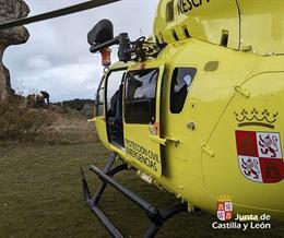 Helicóptero de rescate de la Junta de Castilla y León.