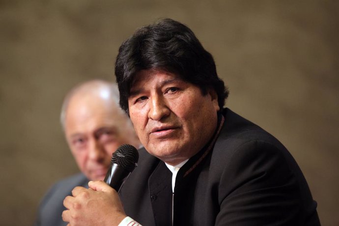 Archivo - February 21, 2020, Buenos Aires, Buenos Aires, Argentina: Former Bolivian President Evo Morales gave a press conference on the ban to be a candidate in the next elections in Bolivia.