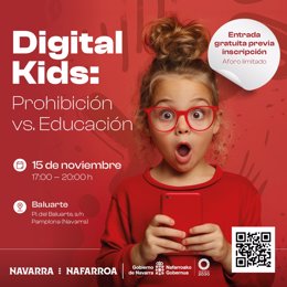 Cartel de la jornada, con QR que da acceso al programa.