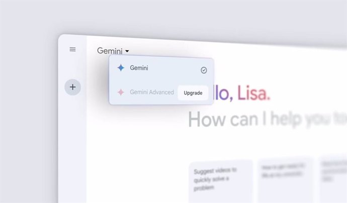 Archivo - Interfaz del modelo de lenguaje Gemini