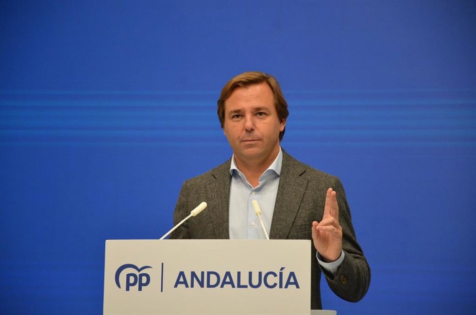 El secretario general del PP andaluz, Antonio Repullo, este lunes