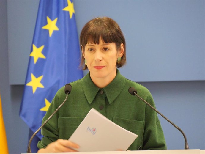 A líder do BNG, Ana Pontón, nunha comparecencia ante os medios. 