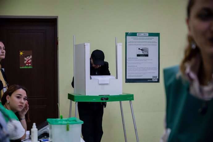 Colegio electoral en Tiflis, Georgia