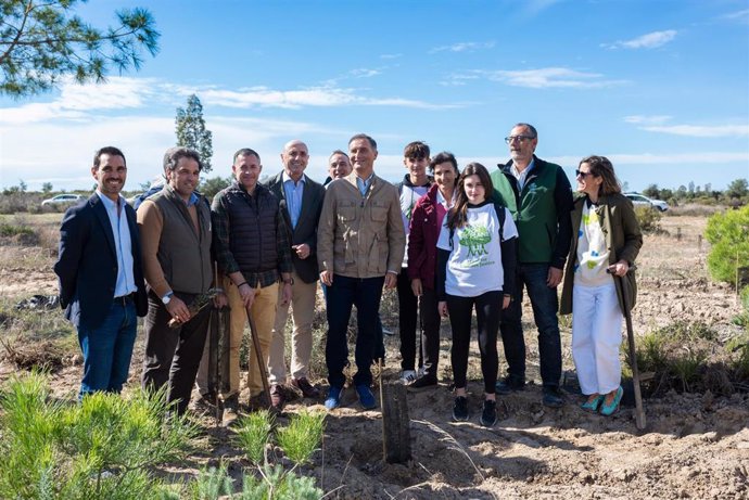 Imagen de la presentación del proyecto de reforestación en el entorno de Doñana.