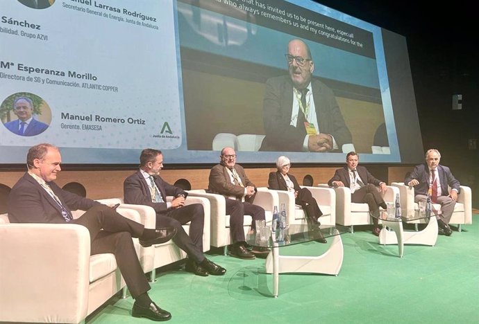 El presidente de la asociación Claner, Alfonso Vargas, interviene en el Congreso Internacional del Cambio Climático en Jerez de la Frontera (Cádiz).