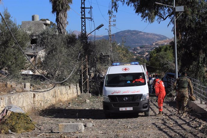 Una ambulancia en Líbano (archivo)