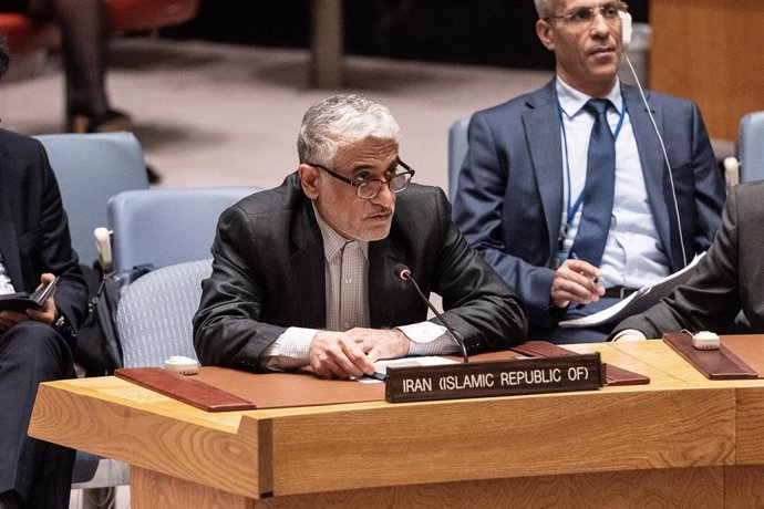 Archivo - El representante de Irán ante el Consejo de Seguridad de la ONU, Amir Saeid Iravani