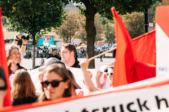 Archivo - Manifestación en contra de la ultraderechista Adf en Erfurt