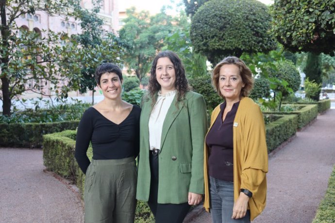 Las investigadoras Ana Andreu, María José Muñoz y María P. González.