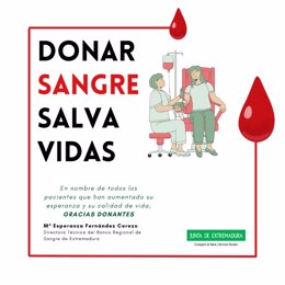 Cartel sobre donación de sangre