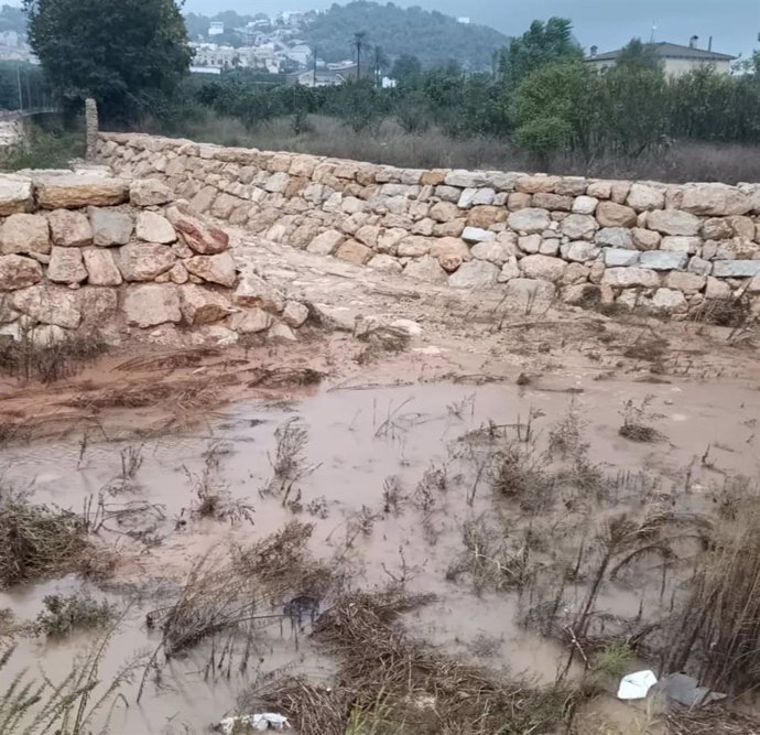 Situación generada por las lluvias en Alzira (Valencia)