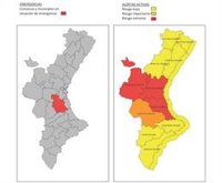 Emergencias eleva a roja la alerta por lluvias en todo el litoral e interior norte de Valencia